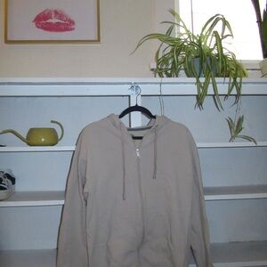 Men's Simple Tan Zip Up